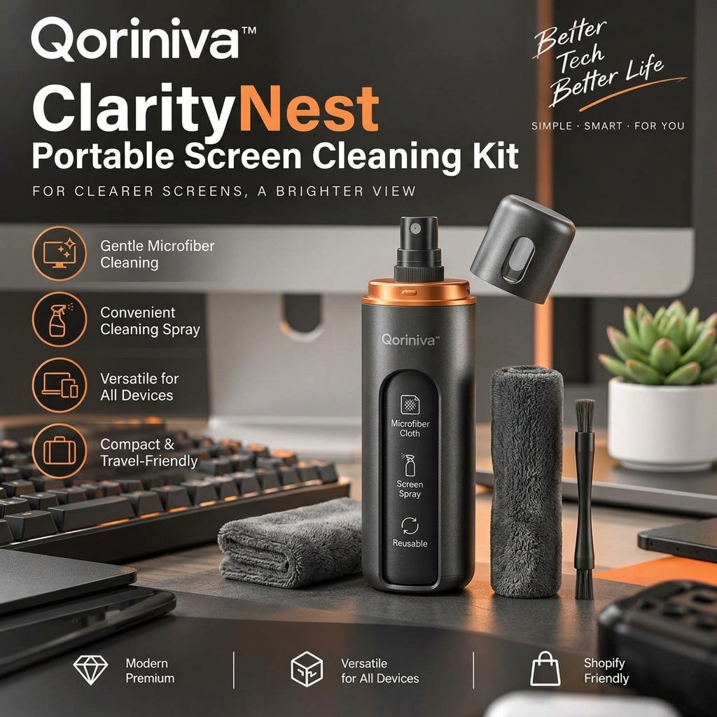 Qoriniva™ ClarityNest Portable Screen Cleaning Kit