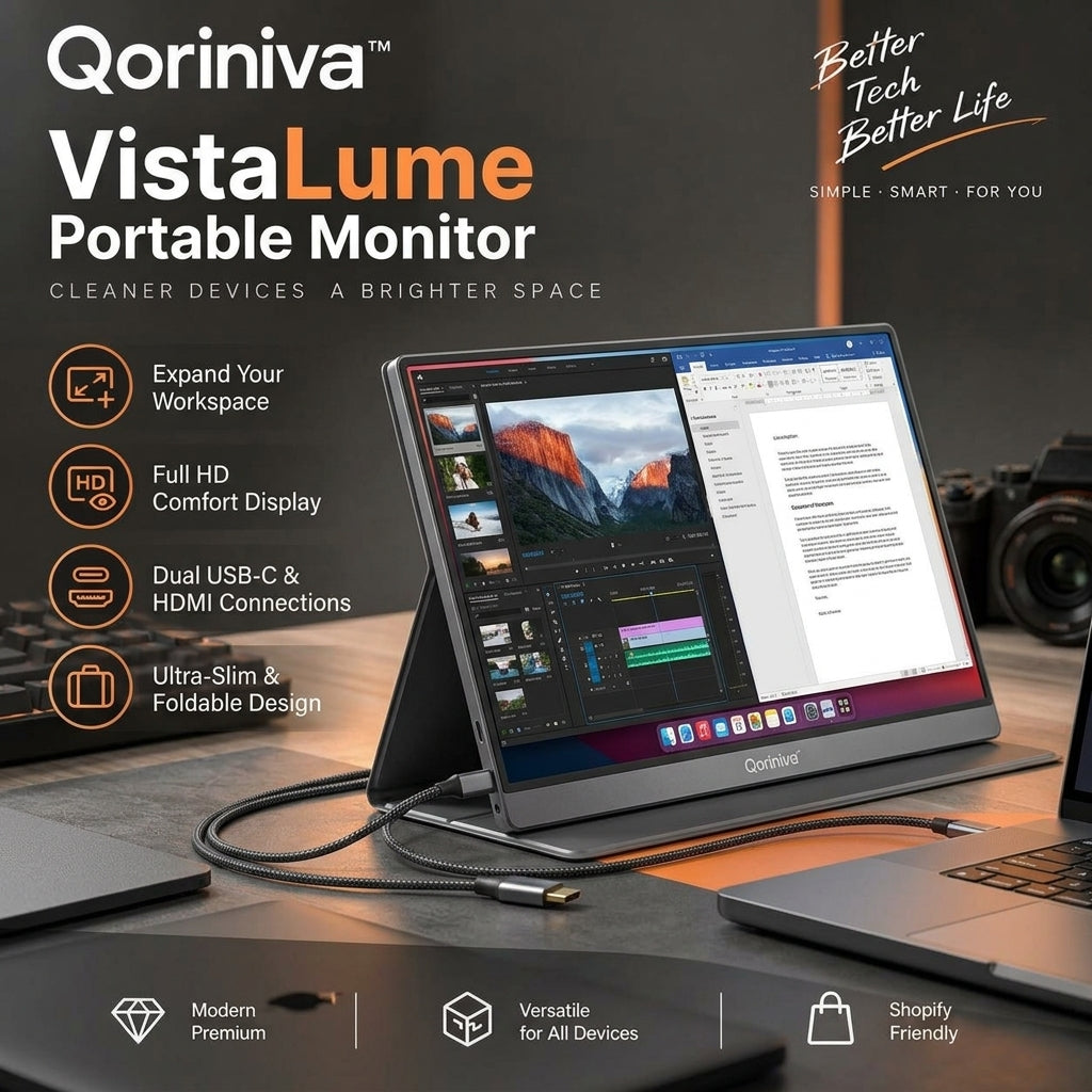 Qoriniva™ VistaLume Portable Monitor