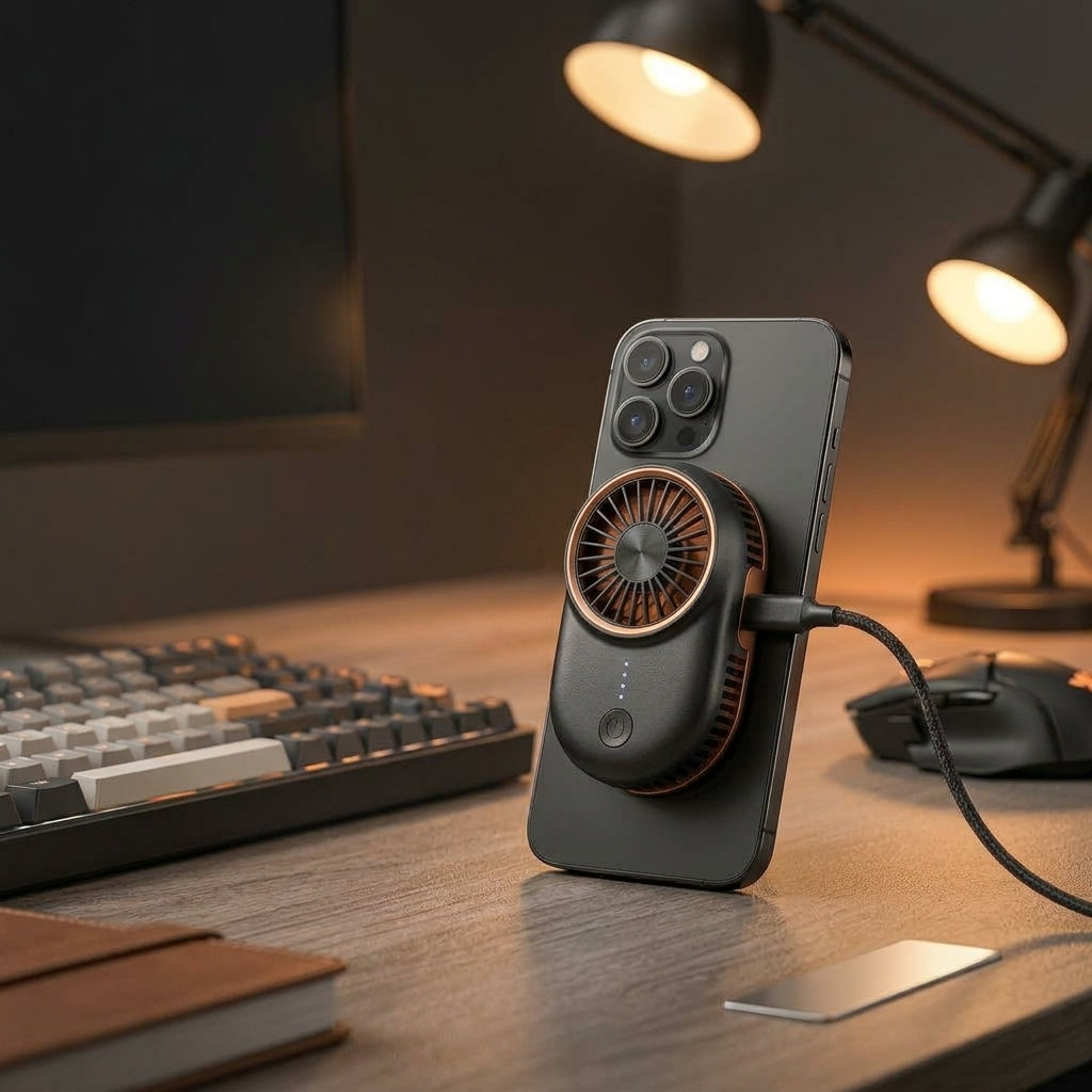 Qoriniva™ AeroChill Magnetic Phone Cooling Fan