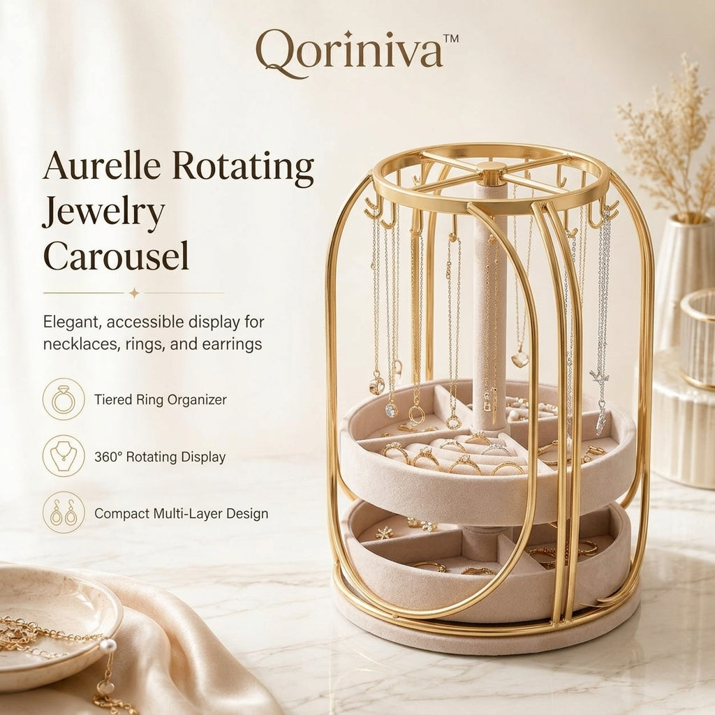 Qoriniva™ Aurelle Rotating Jewelry Carousel