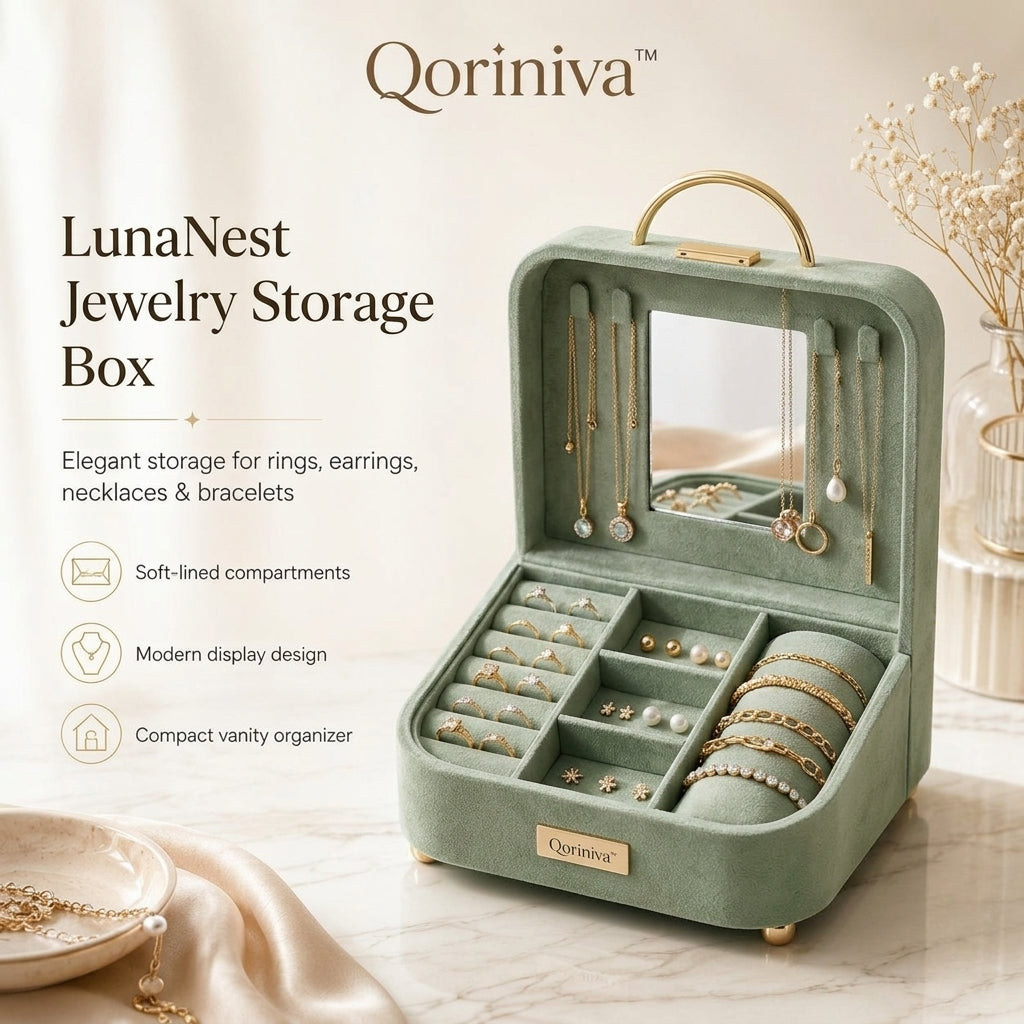 Qoriniva™ LunaNest Jewelry Storage Box