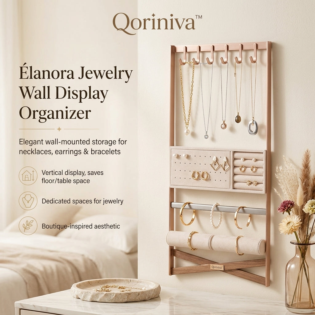 Qoriniva™ Élanora Jewelry Wall Display Organizer
