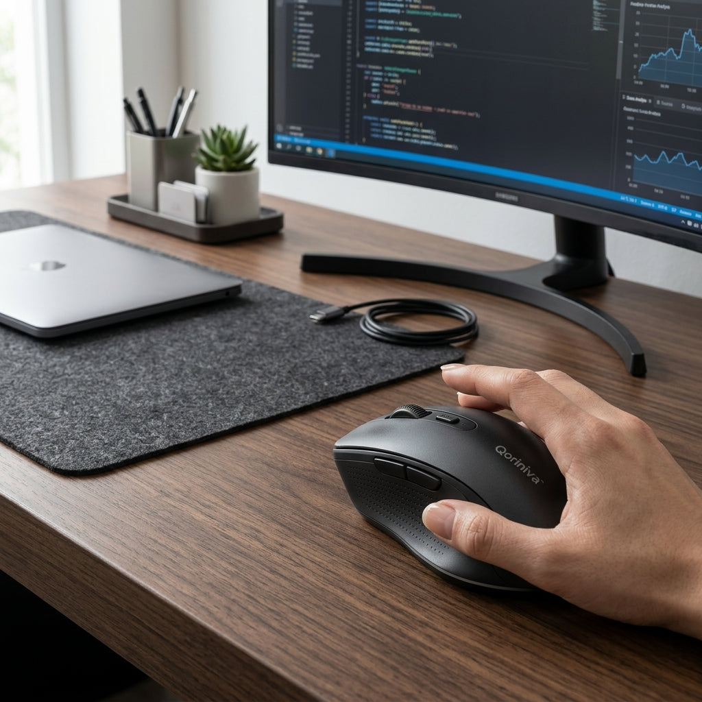 Qoriniva™ GlideNest Ergonomic Wireless Mouse